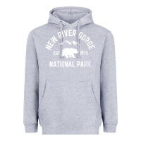 Heather Grey womens new river gorge national park bear west virginia nature v neck Heavyweight Hoodie - linhVisuals