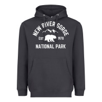 Smoke womens new river gorge national park bear west virginia nature v neck Heavyweight Hoodie - linhVisuals