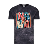 Cloud Black 4th of July nana with lightning bolt Vintage Tee - FaDigitalArtStudio