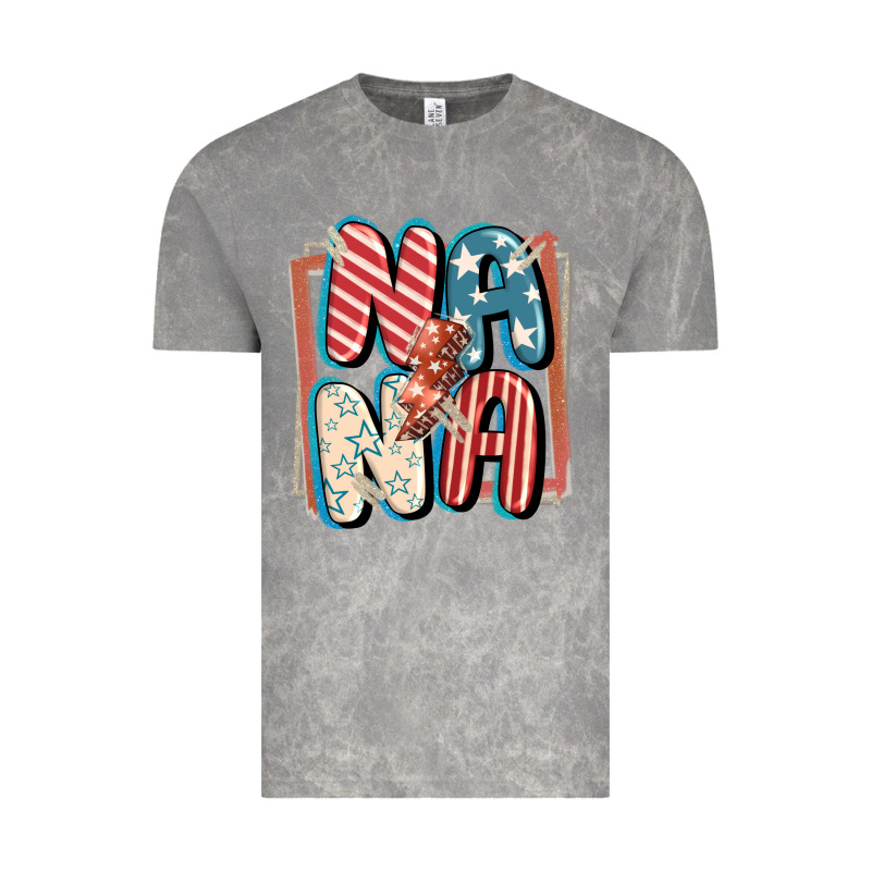 4th Of July Nana With Lightning Bolt Vintage Tee by FaDigitalArtStudio | Teevron