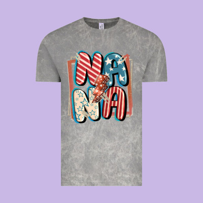 4th Of July Nana With Lightning Bolt Vintage Tee Designed By Fadigitalartstudio
