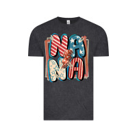 Vintage Black 4th of July nana with lightning bolt Vintage Tee - FaDigitalArtStudio