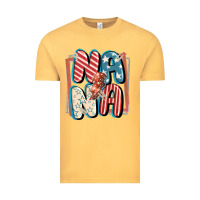 Vintage Mustard 4th of July nana with lightning bolt Vintage Tee - FaDigitalArtStudio