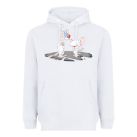 White newanimaniacs pinky and the brain Heavyweight Hoodie - linhVisuals