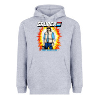 Heather Grey macgruber action figure Heavyweight Hoodie - linhVisuals