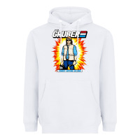 White macgruber action figure Heavyweight Hoodie - linhVisuals