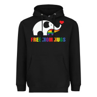 Black free mom hugs pride elephant rainbow Heavyweight Hoodie - linhVisuals