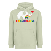 Matcha free mom hugs pride elephant rainbow Heavyweight Hoodie - linhVisuals