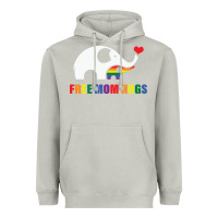 Moon Dust free mom hugs pride elephant rainbow Heavyweight Hoodie - linhVisuals