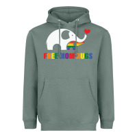 Sage free mom hugs pride elephant rainbow Heavyweight Hoodie - linhVisuals