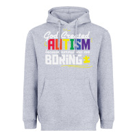 Heather Grey god created autism normal was too boring Heavyweight Hoodie - linhVisuals