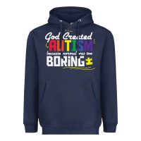 Navy god created autism normal was too boring Heavyweight Hoodie - linhVisuals