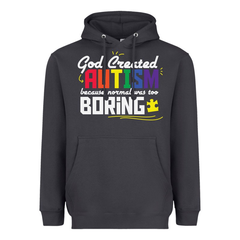 God Created Autism Normal Was Too Boring Heavyweight Hoodie by linhVisuals | Teevron