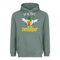 Sage it’s ok to be different autism dinosaur Heavyweight Hoodie - linhVisuals