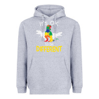 Heather Grey it’s ok to be different autism dinosaur Heavyweight Hoodie - linhVisuals