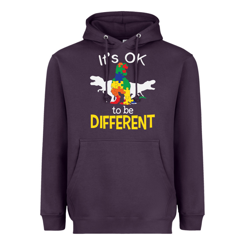 It’s Ok To Be Different Autism Dinosaur Heavyweight Hoodie by linhVisuals | Teevron