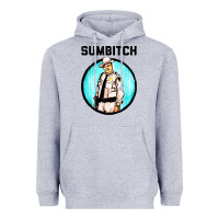 Heather Grey sumbitch Heavyweight Hoodie - linhVisuals