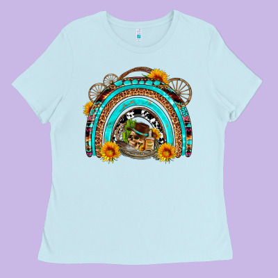 Easter Rainbow Olivia Ladies Tee Designed By Oliviacreatesart