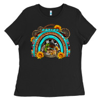 Black easter rainbow olivia Ladies Tee - OliviaCreatesArt
