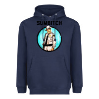 Navy sumbitch Heavyweight Hoodie - linhVisuals