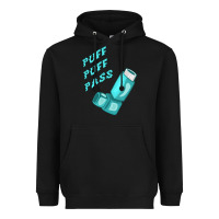 Black puff puff pass inhaler Heavyweight Hoodie - linhVisuals