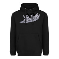 Black newastro boy and uran Heavyweight Hoodie - linhVisuals