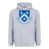 Heather Grey columbia university shield Heavyweight Hoodie - linhVisuals