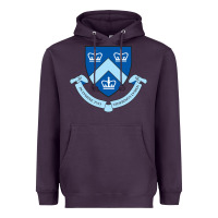 Plum columbia university shield Heavyweight Hoodie - linhVisuals