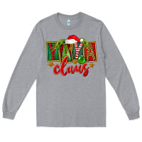 Heather Grey Christmas Yaya Claus Long Sleeve Tee - FaDigitalArtStudio