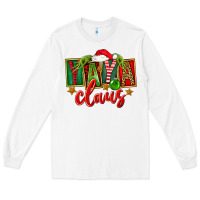 White Christmas Yaya Claus Long Sleeve Tee - FaDigitalArtStudio