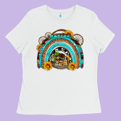Easter Rainbow Olivia Ladies Tee Designed By Oliviacreatesart