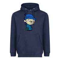 Navy calvin Heavyweight Hoodie - linhVisuals