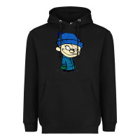 Black calvin Heavyweight Hoodie - linhVisuals