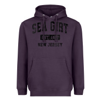 Plum womens sea girt new jersey nj vintage sports design black design v nec Heavyweight Hoodie - linhVisuals