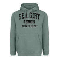 Sage womens sea girt new jersey nj vintage sports design black design v nec Heavyweight Hoodie - linhVisuals