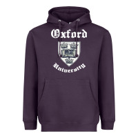 Plum vintage oxford university 80s 90s Heavyweight Hoodie - linhVisuals