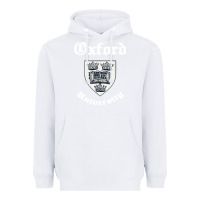 White vintage oxford university 80s 90s Heavyweight Hoodie - linhVisuals