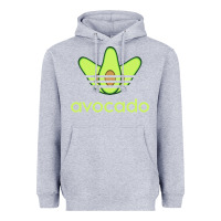 Heather Grey newavocado originals three stripes Heavyweight Hoodie - linhVisuals