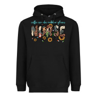 Black nurse coffee scrubs rubber gloves Heavyweight Hoodie - JahusDesignShop