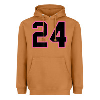 Meerkat number 24 sports jersey athlete fan pink black lucky number t shirt Heavyweight Hoodie - linhVisuals