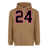 Toasted Coconut number 24 sports jersey athlete fan pink black lucky number t shirt Heavyweight Hoodie - linhVisuals