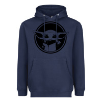 Navy newbaby yoda 01 Heavyweight Hoodie - linhVisuals