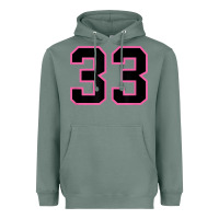 Sage number 33 sports jersey athlete fan pink black lucky number t shirt Heavyweight Hoodie - linhVisuals