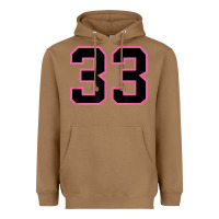 Toasted Coconut number 33 sports jersey athlete fan pink black lucky number t shirt Heavyweight Hoodie - linhVisuals