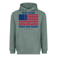 Sage newback to back world war champs back Heavyweight Hoodie - linhVisuals