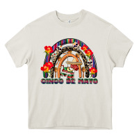 Cream cinco de mayo rainbow Heavy Core Tee - CowGirlArtShop