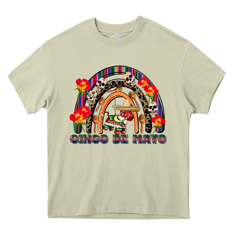 Cinco De Mayo Rainbow Heavy Core Tee by CowGirlArtShop | Teevron