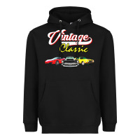 Black vintage classic oldies cars Heavyweight Hoodie - linhVisuals