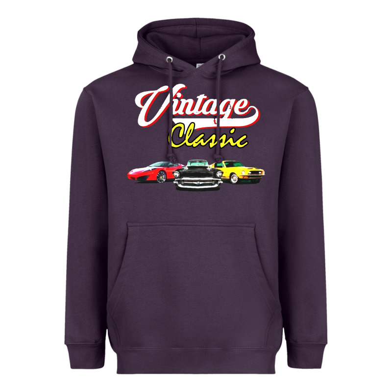 Vintage Classic Oldies Cars Heavyweight Hoodie by linhVisuals | Teevron
