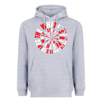Heather Grey White Stripes Heavyweight Hoodie - linhVisuals